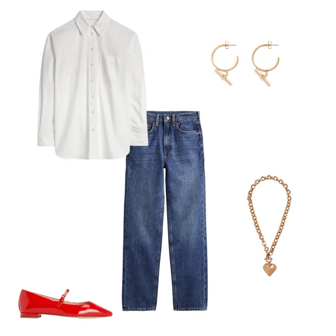 1st bundle featuring 4 items which compliment Sadie Relaxed Cotton Shirt-White Oxford