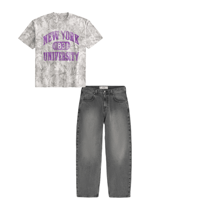 Vaqueros holgados estilo skater en gris lavado