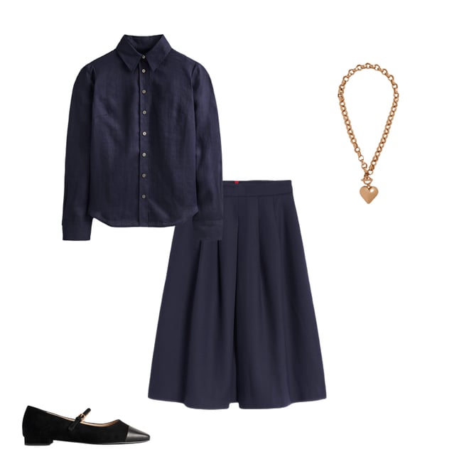 2nd bundle featuring 3 items which compliment Pleat Detail Full Skirt