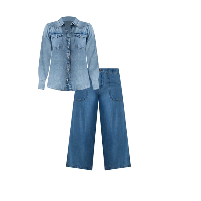 Women's Ultra Lux Comfort Wide Leg Utility Crop Jean