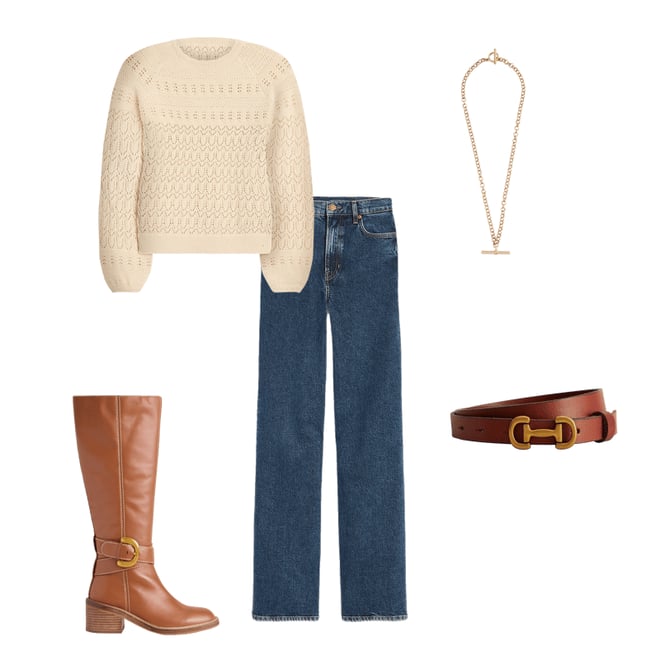 5th bundle featuring 4 items which compliment Iris Skinny Snaffle Trim Belt-Tan