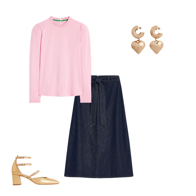 5th bundle featuring 3 items which compliment Multi Strap Block Heel Pump