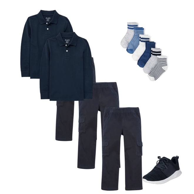 2nd bundle featuring 3 items which compliment Kids Uniform Pique Polo 2-Pack