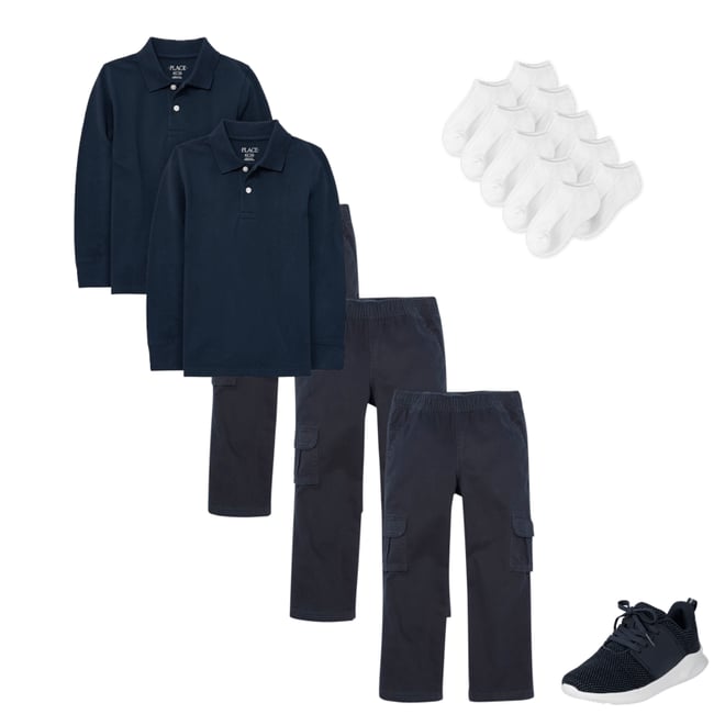 1st bundle featuring 3 items which compliment Kids Uniform Pique Polo 2-Pack