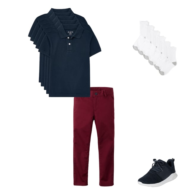1st bundle featuring 3 items which compliment Kids Uniform Pique Polo 5-Pack