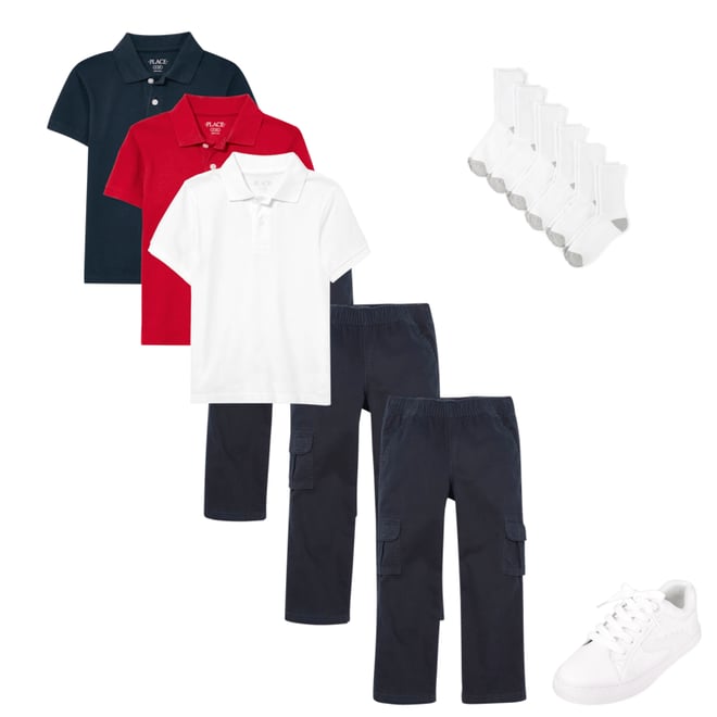 2nd bundle featuring 3 items which compliment Kids Uniform Pique Polo 3-Pack