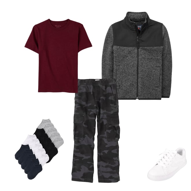 6th bundle featuring 4 items which compliment Boys Tee Shirt