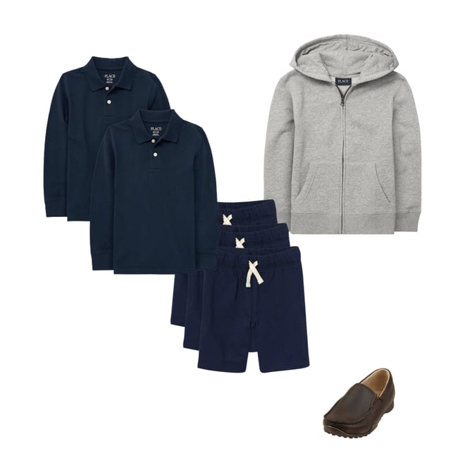 4th bundle featuring 3 items which compliment Kids Uniform Pique Polo 2-Pack
