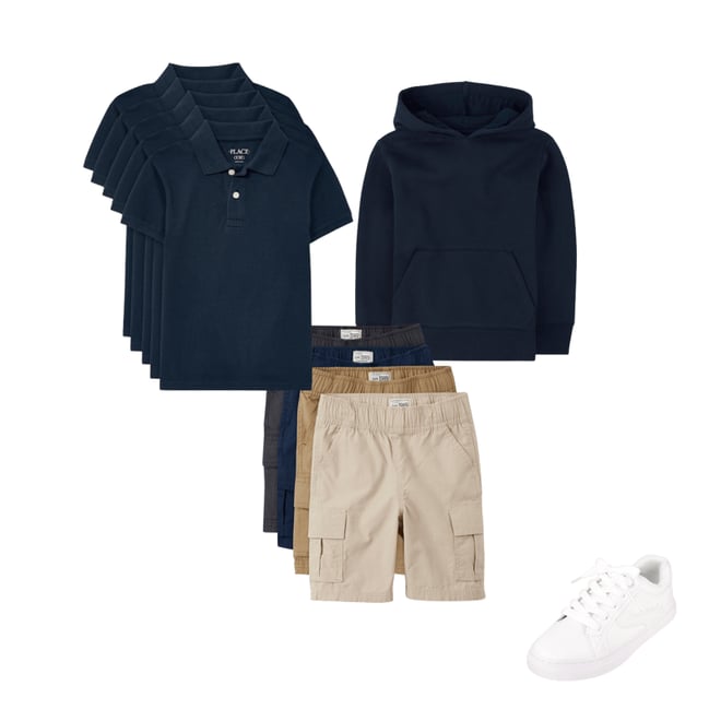 2nd bundle featuring 3 items which compliment Kids Uniform Pique Polo 5-Pack