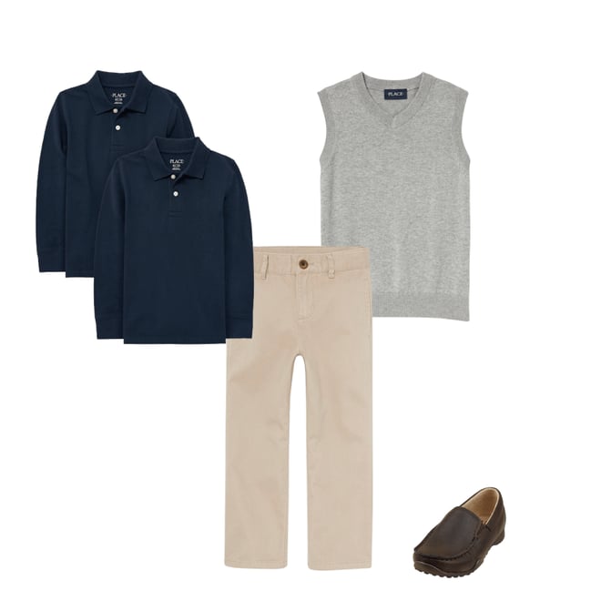 3rd bundle featuring 3 items which compliment Kids Uniform Pique Polo 2-Pack