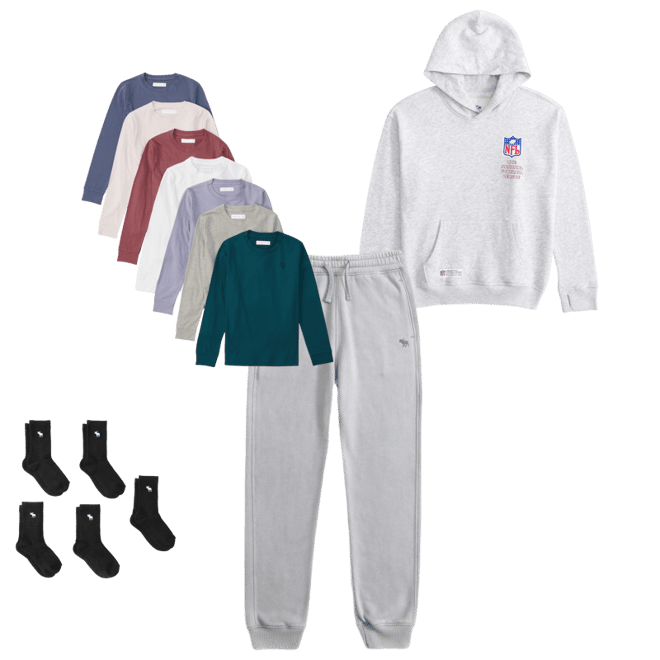 7-pack long-sleeve icon crew tees