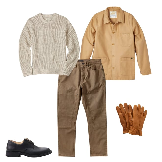 Le Mont St Michel French Moleskin Work Jacket - Kraft