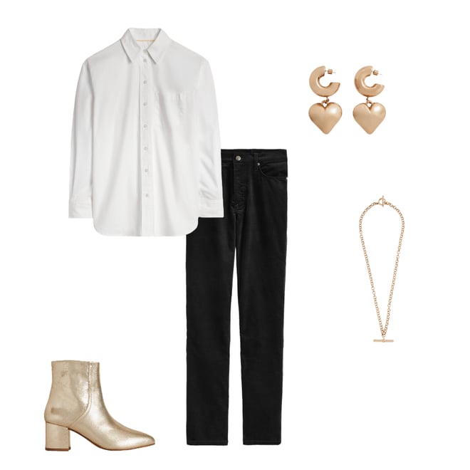 3rd bundle featuring 4 items which compliment Sadie Relaxed Cotton Shirt-White Oxford