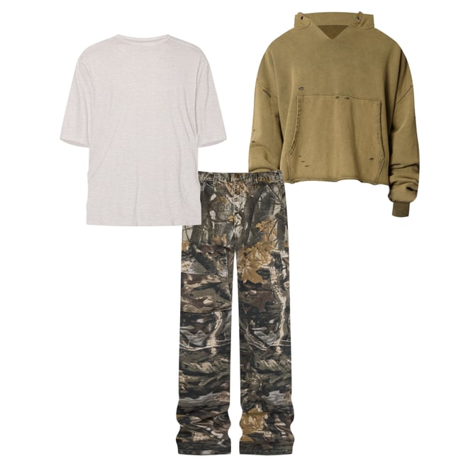 V266 Camo II Baggy Denim Denim - Camo | mnml | shop now