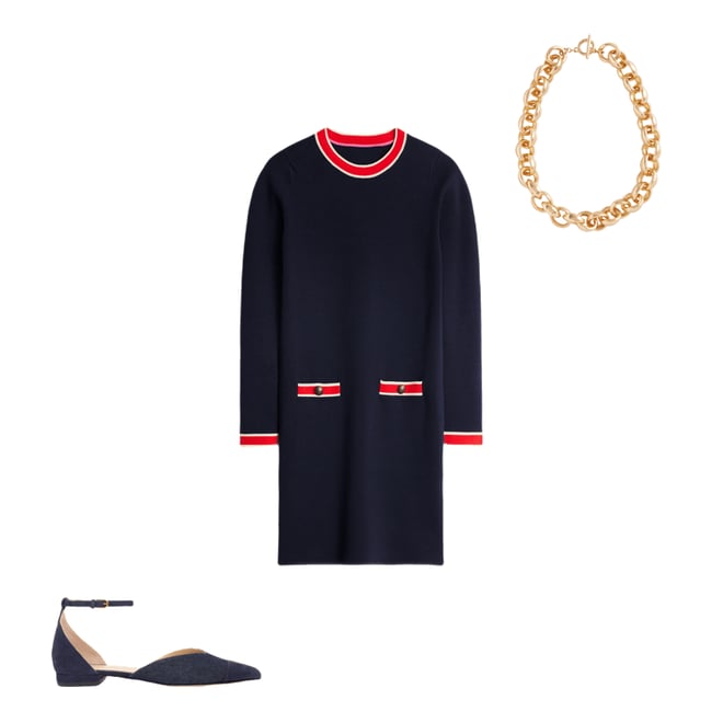 2nd bundle featuring 2 items which compliment Holly Knitted Shift Dress-Navy