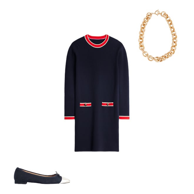 2nd bundle featuring 2 items which compliment Holly Knitted Shift Dress-Navy