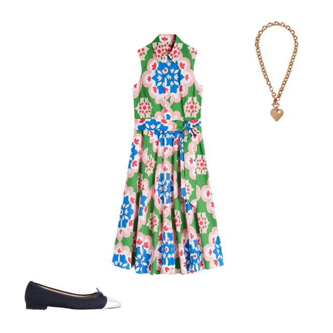 1st bundle featuring 2 items which compliment Amy Sleeveless Shirt Dress-Multi, Bloom Geo