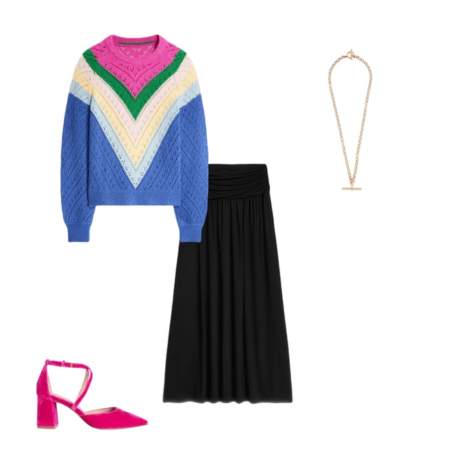 3rd bundle featuring 3 items which compliment Pull Alice à manches raglan - Bleu