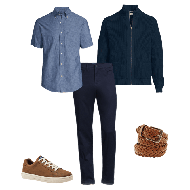 Men's Long Sleeve Drifter Full Zip Cardigan Sweater | Lands' End