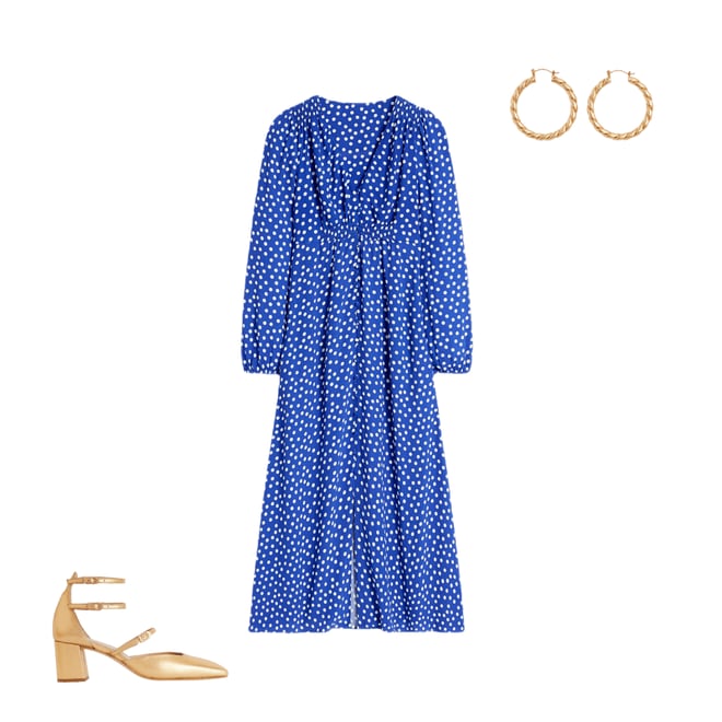 5th bundle featuring 2 items which compliment Cynthia Button Tea Dress-Bright Blue, Abstract Dot