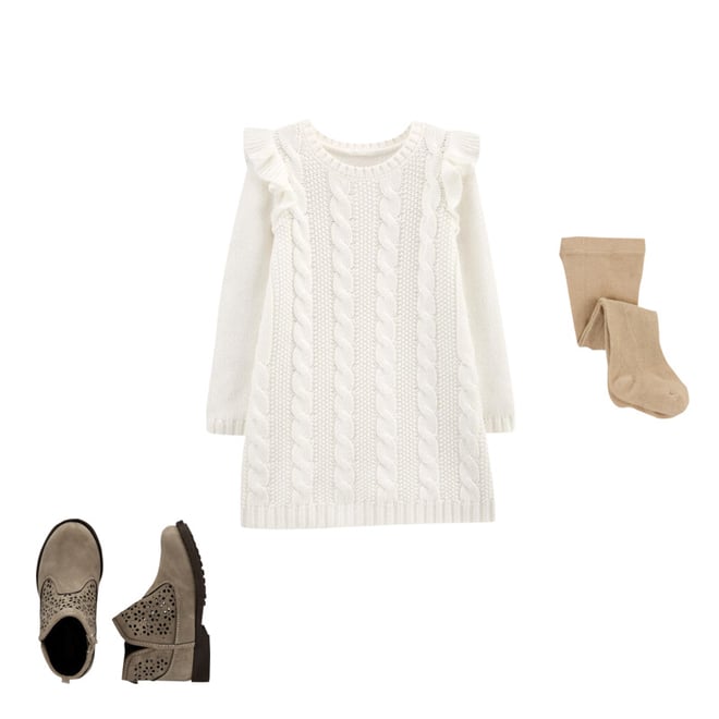 carter's cable knit sweater dress