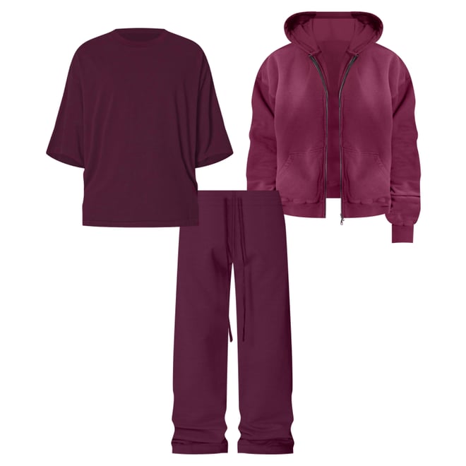 Hotsell Vs Pink Oversized Campus Fit Purple & Maroon Berry Sweatpants/Joggers Bundle