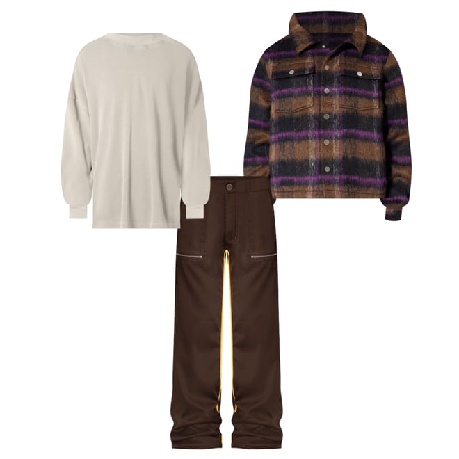 Brushed Flannel Jacket- Brown | mnml | shop now Brushed Flannel Jacket- Brown | mnml | shop now