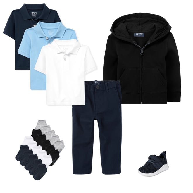 2nd bundle featuring 4 items which compliment Baby And Toddler Uniform Pique Polo 3-Pack