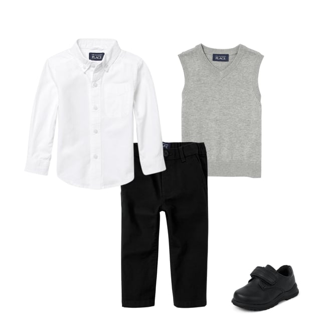 3rd bundle featuring 3 items which compliment Baby And Toddler Uniform Oxford Button Down Shirt