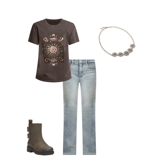 CELESTIAL FLORAL SUN CLASSIC CREW | Lucky Brand