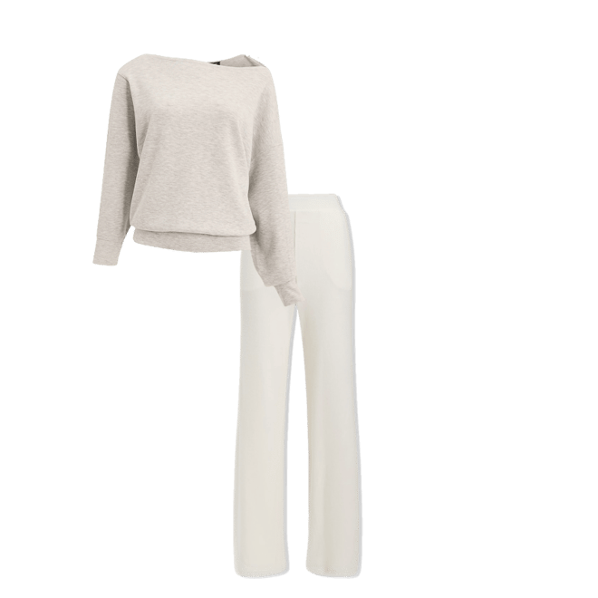 Relaxed Luxe Lounge Off The Shoulder Sweatshirt | Express Relaxed Luxe Lounge Off The Shoulder Sweatshirt | Express
