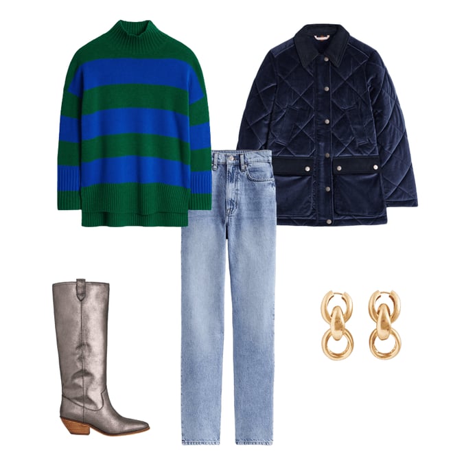 3rd bundle featuring 4 items which compliment Jessica Oversized Jumper-Bavaria Green, Monarch Blue