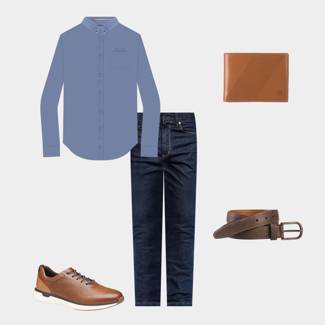 9th bundle featuring 4 items which compliment Oiled Contrast Stitched Belt