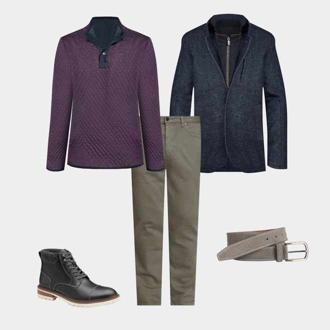 3rd bundle featuring 4 items which compliment Barrett Cap Toe Boot