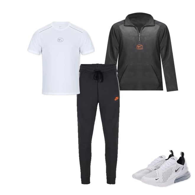 Nike Mens Swoosh Air Polar Fleece Half Zip Top Grey Life Style Sports IE