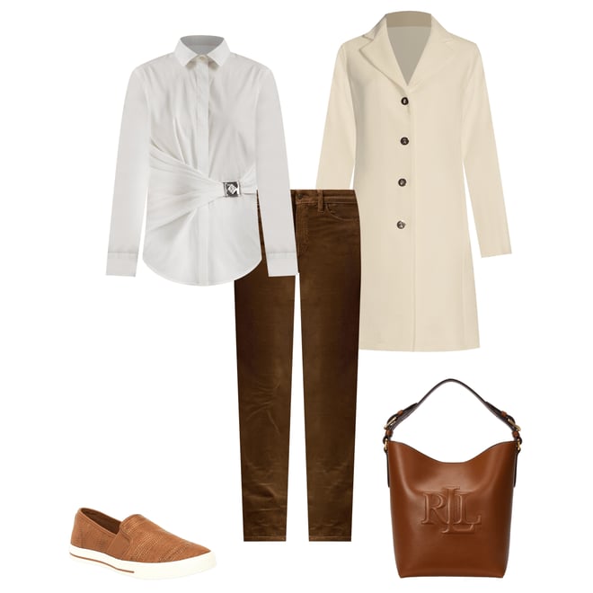Lauren Ralph Lauren Single Breasted Wool Blend Fit and Flare Coat Dillard s