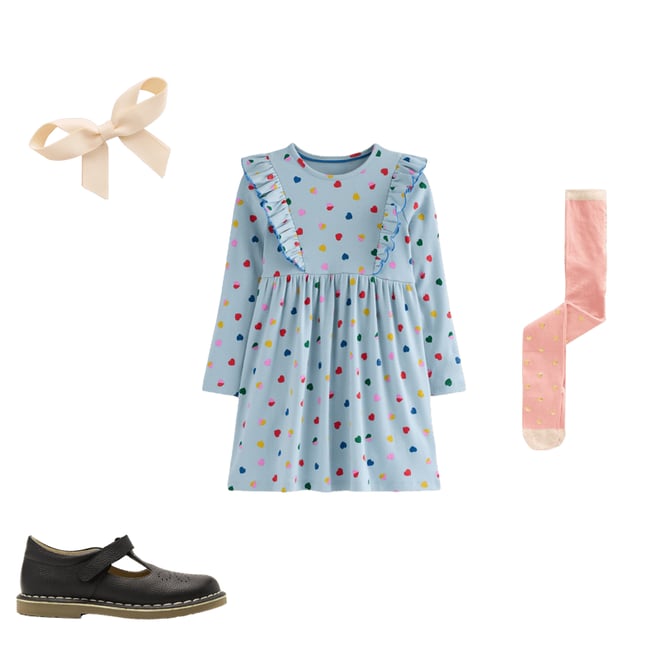 1st bundle featuring 3 items which compliment Patterned Tights-Gold Hearts
