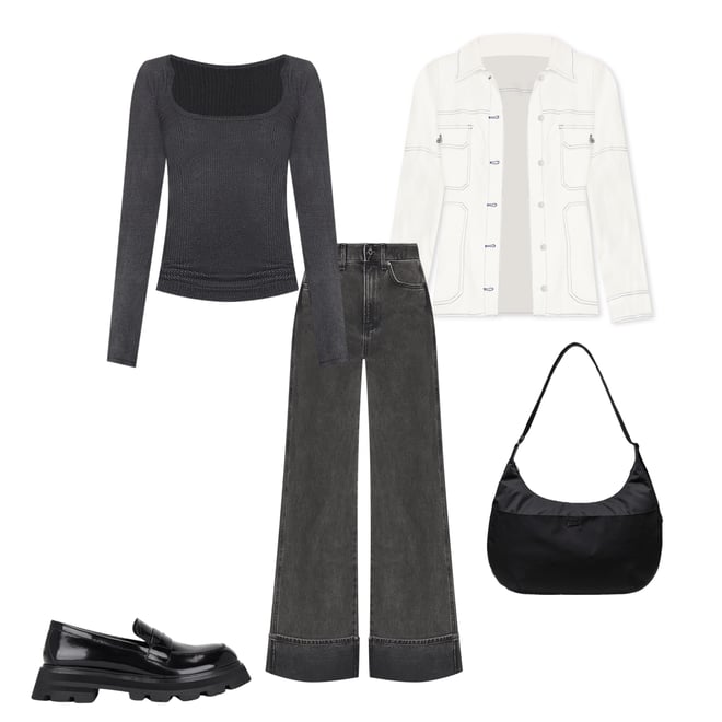 1st bundle featuring 4 items which compliment x Intimately FP Clean Slate Seamless Layering Top In Black