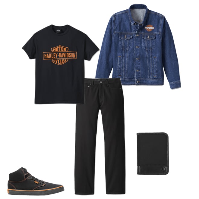 Men's Harley-Davidson Denim Jacket - Medium Wash Denim Men's Harley-Davidson Denim Jacket - Medium Wash Denim