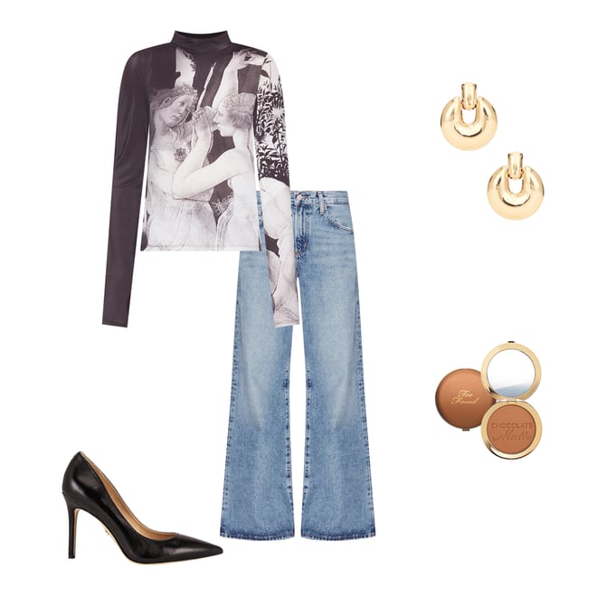 1st bundle featuring 4 items which compliment Delaina Turtleneck Top