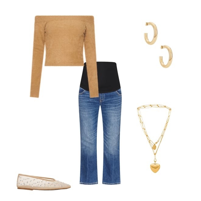 1st bundle featuring 4 items which compliment The Over The Bump Straight Maternity Jean