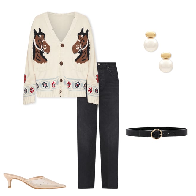 1st bundle featuring 4 items which compliment x REVOLVE Horse Cardigan