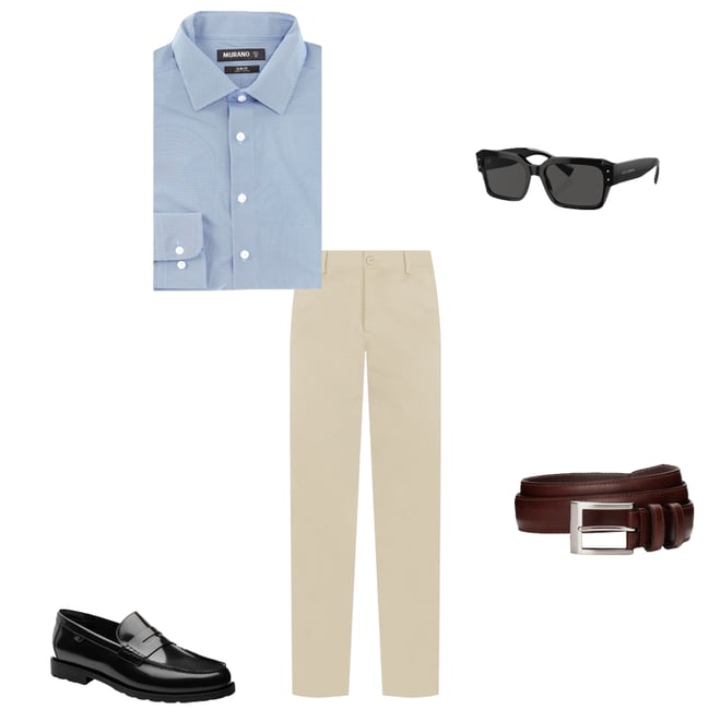 Murano Slim Fit Non-Iron Point Collar Twill Knit Dress Shirt Murano Slim Fit Non-Iron Point Collar Twill Knit Dress Shirt