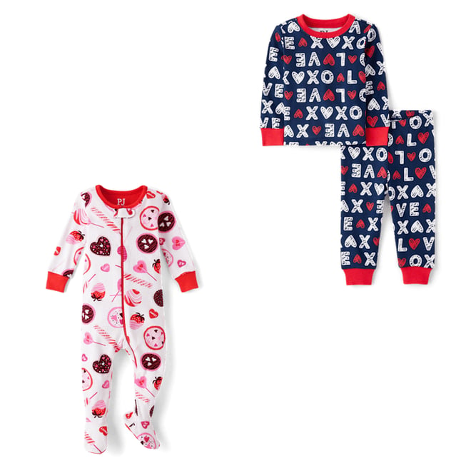 Valentines pajamas baby boy sale