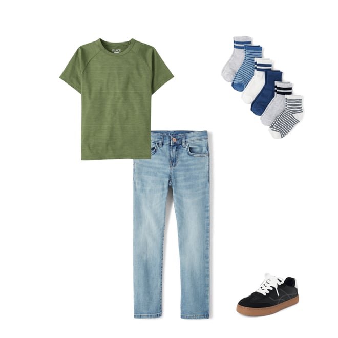 6th bundle featuring 3 items which compliment Boys Straight Jeans