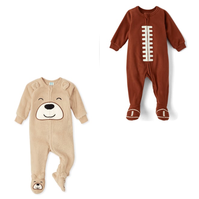 Fleece one piece pajamas baby hotsell