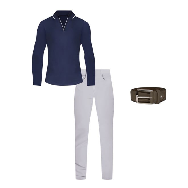 Athletic Fit Stretch Tech Chino - Light Grey