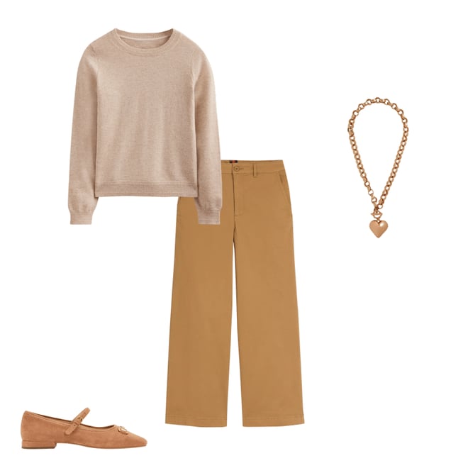 6th bundle featuring 3 items which compliment Barnsbury Crop Chino Pants-Hazelnut Brown