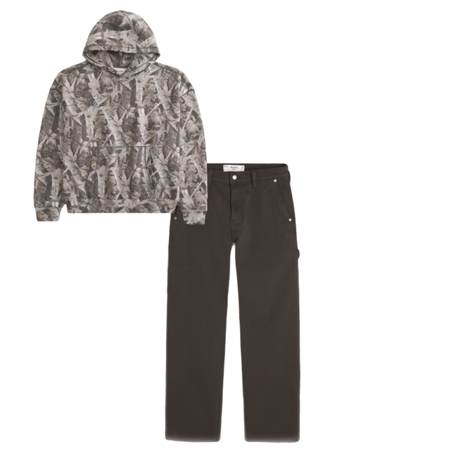 Baggy Cinch Camo Hoodie