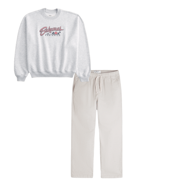 Baggy Cinch Bahamas Graphic Crew Sweatshirt